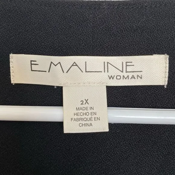 NWT Emaline Women Black Wrap Tank Top Size 2X - Picture 4 of 6